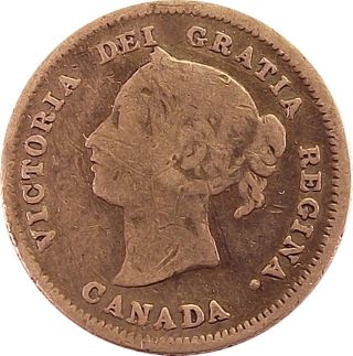 1880 Canadian 5 Cents,  Circulated,  Ungraded,  Please Examine Pictures photo