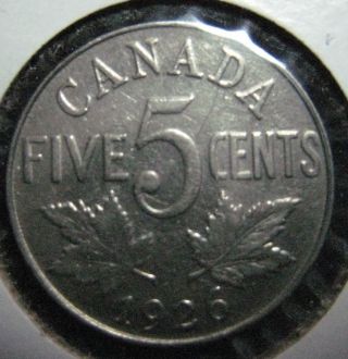 1926 5c Near 6 Canada 5 Cents photo