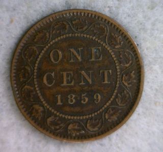 Canada Large Cent 1859 Very Fine (stock 0126) photo