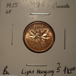 Canada Elizabeth Ii 1955 Hanging 5 Small Cent - Bu photo