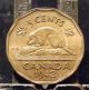 1942 Uncirculated Canadian George Vi 5 Cent Tombac Beaver Coins: Canada photo 2