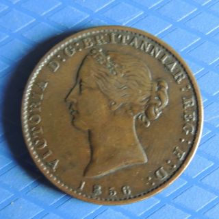 1856 Nova Scotia / Canada Colonial 1/2 Penny Token Ns - 5a2 Awesome photo