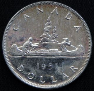 Canadian 1951 King George Vi 80 Silver Dollar photo