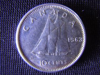 1963 - Canada 10 Cent Coin (silver) - Canadian Dime - World - 55e photo