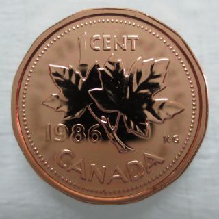 1986 Canada 1 Cent Proof - Like Penny photo