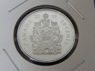 2009 Ms Unc Canadian Canada Coat Of Arms Elizabeth Ii Fifty 50 Cent photo