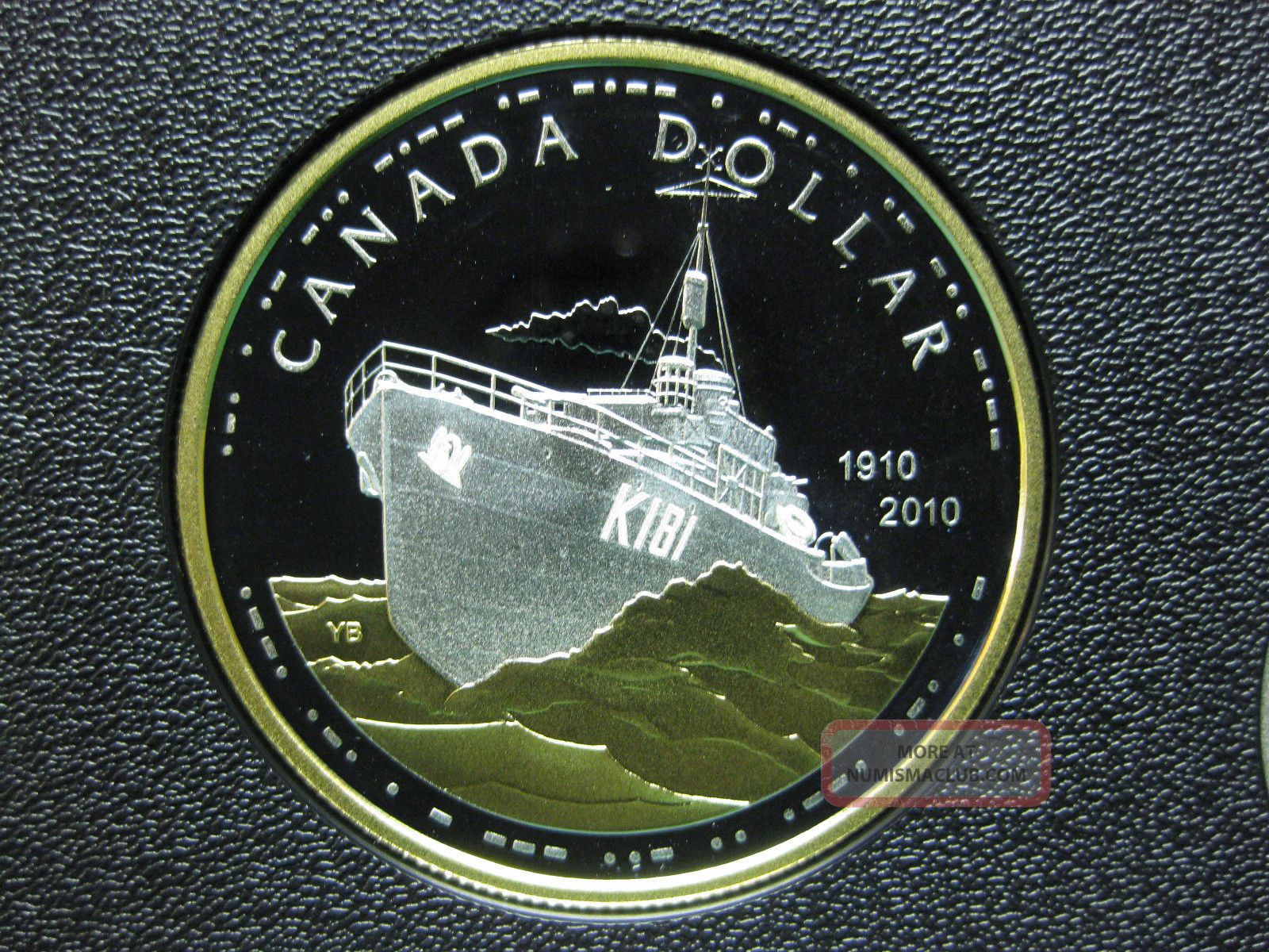 2010 100th Anniversary Of Canada ' S Royal Navy Canadian Gold Plated Silver Coin Coins: Canada photo