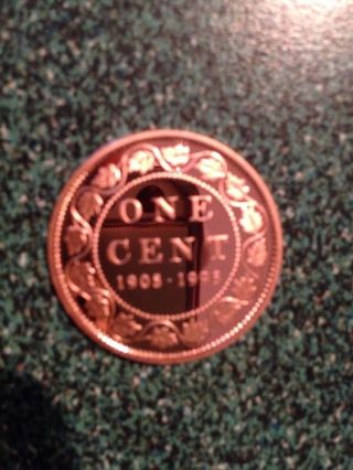 Canada 1908 - 1998 Rcm Proof Cameo Large Cent photo