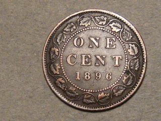 1896 Canadian Large Cent 7673a photo