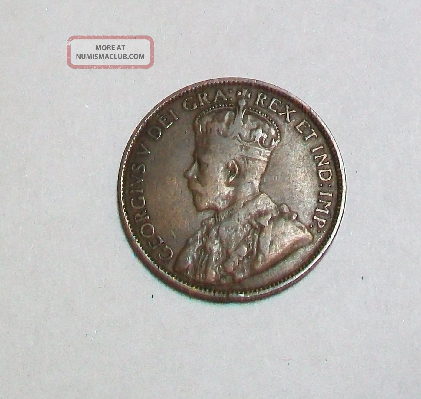 1912 Canada Canadian King George V Large One Cent Coin Penny Coins: Canada photo