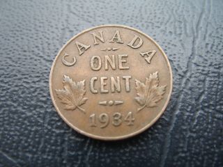 Canada Small Cent 1934.  You Grade photo