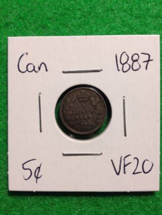 1887 Canada 5 Cents - Vf20 photo