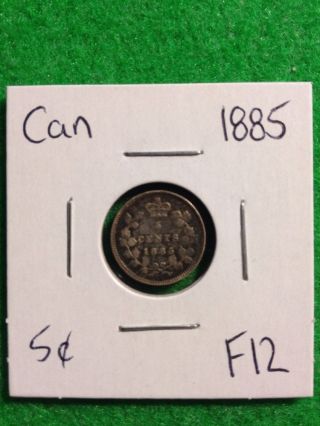 1885 Small 5 Canada 5 Cents - F12 photo