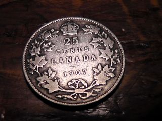 1907 Canada Twenty Five Cents 25c photo