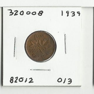 1939 Canadian Small Cent - 320008 photo
