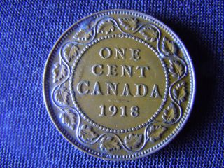 1918 - Canada - Large - One Cent - Coin - Canadian - Penny -  - H12 photo