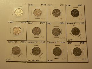 Canada,  12 George V Nickels,  (1922 To 1936) 1422 photo