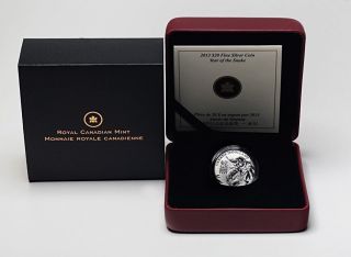 2013 $20 99.  99 Fine Silver Year Of The Snake Coin - Rcm photo