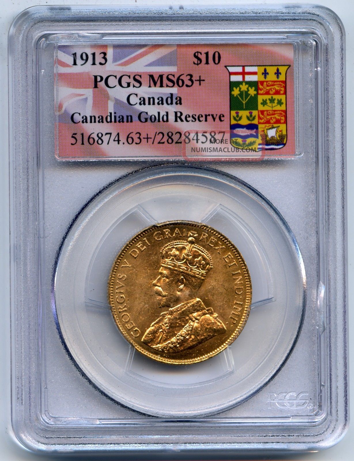 1913 Canada Pcgs Ms 63 10 Ten Dollar Canadian Gold Reserve Coin 39867 1913-canada-pcgs-ms-63-10-ten-dollar-canadian-gold-reserve-coin-39867