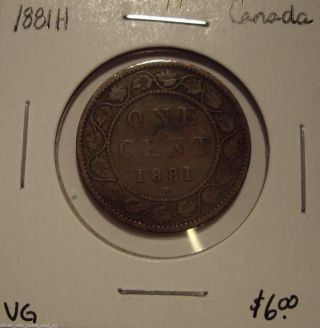 Canada Victoria 1881h Large Cent - Vg photo