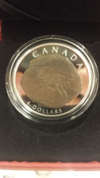 2007 $4 Coin Canada Parasaurolophus Fossil (rare First In Series,  No Tax) photo