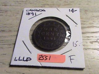 1891 Canadian Large Cent - Llld Variety Zbh551 photo