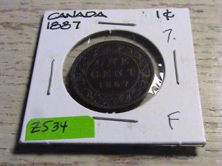 1887 Canadian Large Cent - Zbh533 photo