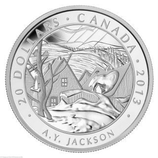 Canada 2013 $20 A.  Y.  Jackson,  Saint - Tite - Des - Caps,  Fine.  9999 Silver,  No Taxes photo