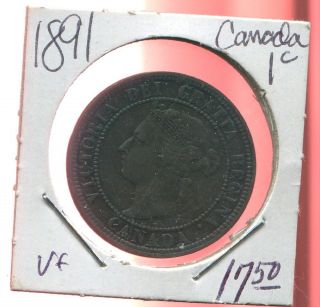 1891 Canada Large Cent - Better Date And Detail - photo