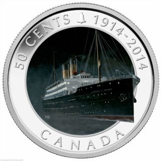 2014 Rms Empress Of Ireland,  Lost Ships,  50 Ct Silver Plated,  1st In Series photo