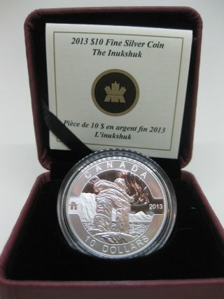 2013 O Canada Series $10 Silver Inukshuk (tax Exempt) photo