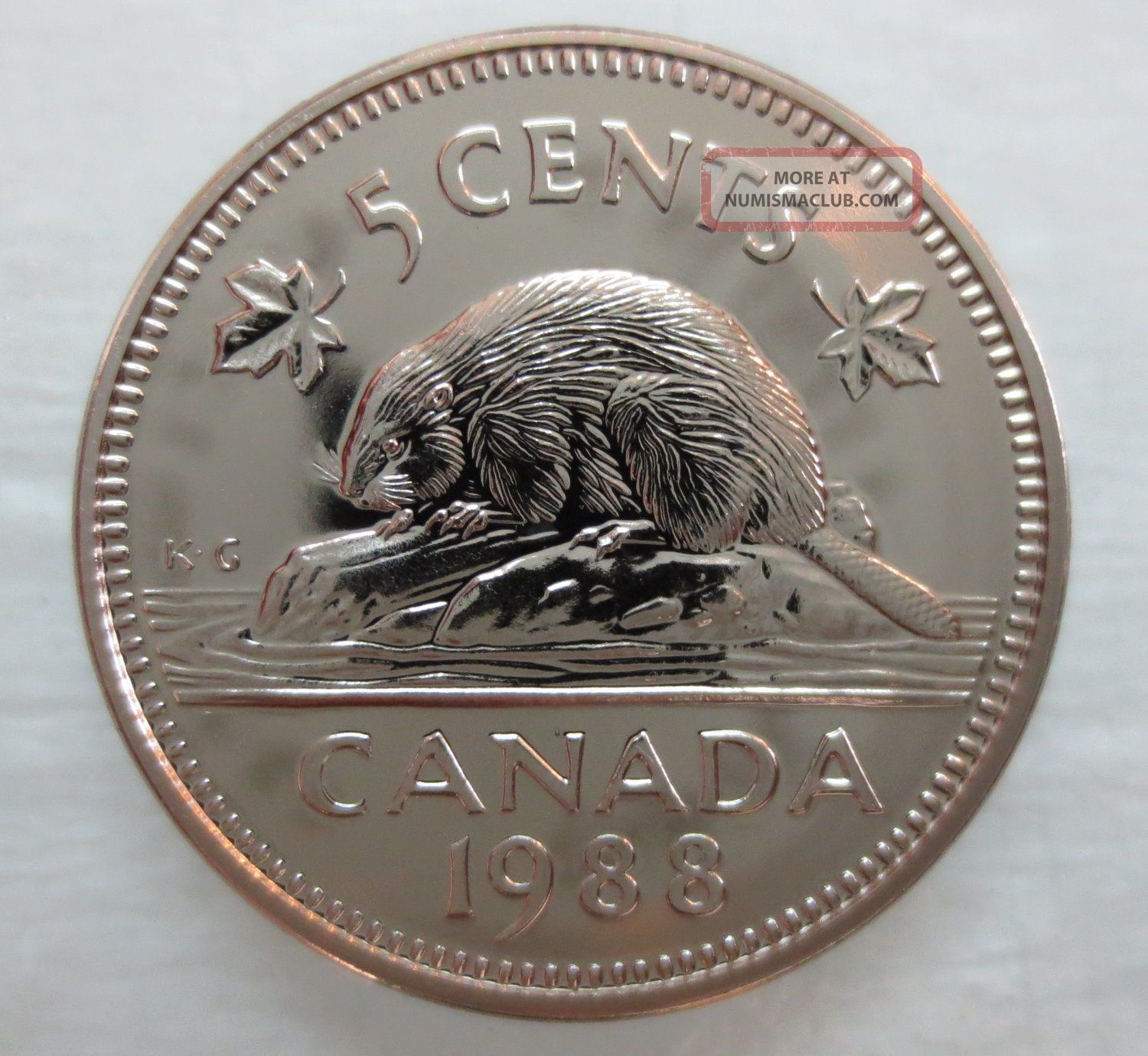 1988 Canada 5 Cents Proof Like Coin 1988-canada-5-cents-proof-like-coin