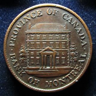 1842,  Half Penny Bank Token,  Bank Of Montreal,  Canada photo