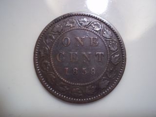 1859 Victoria Canada Penny 1 Cent To Usa & Canada photo