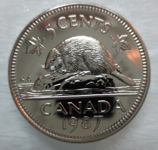1987 Canada 5 Cents Proof - Like Coin photo