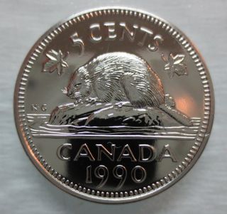 1990 Canada 5 Cents Proof - Like Coin photo