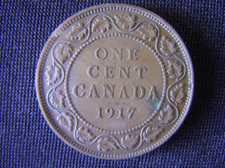 1917 - Canada - Large - One Cent - Coin - - Canadian - Penny - World - 51l photo