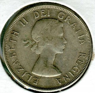 1957 Canada 50 Cents Silver Coin photo