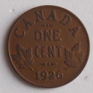 1926 Canada 1 (one) Small Cent Canadian Coin photo