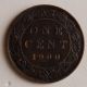 1900 H Canada 1 (one) Large Cent Canadian Victoria Coin Coins: Canada photo 1