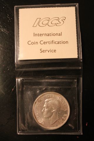 1950 Canada Silver Dollar Iccs Ms 66 photo