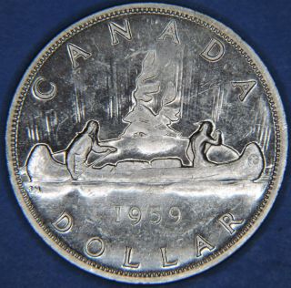 1959 Canada Elizabeth Ii Silver Dollar $1 Proof Like Pl Uncirculated Coin photo