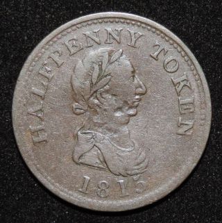 1815 Nova Scotia Hosterman & Etter Halifax One Half Penny Token Canada photo