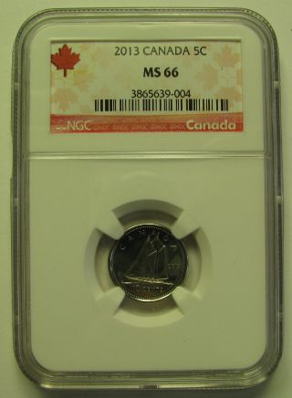 2013 Ngc Ms66 10 Cents (typo On Label Says 5c) Canada Ten Dime First Releases photo