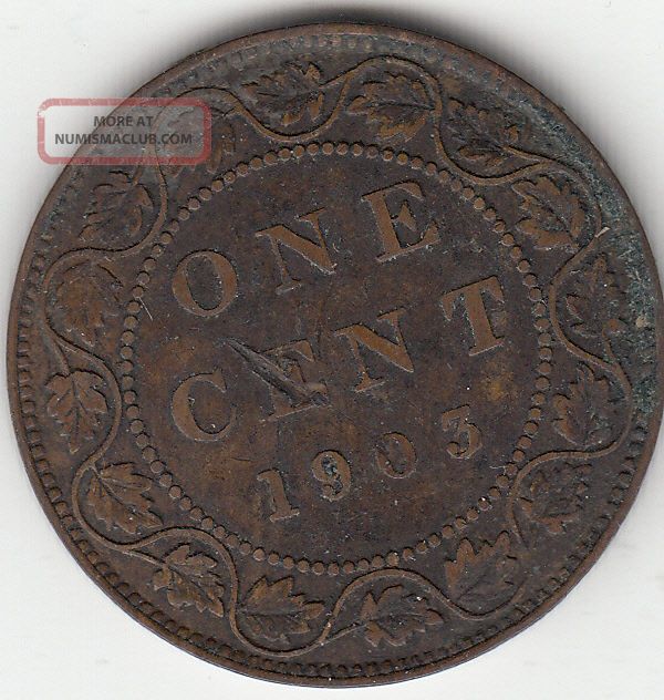 1903 Edward Vii Large Cent F - Vf Coins: Canada photo