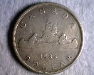 Canada 1935 George V Silver Dollar - Circulated photo