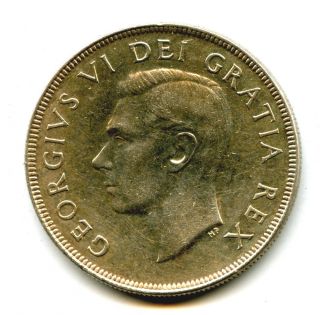 1951 Canada Silver $1 Dollar Au Light/medium Cleaned 37819 photo