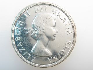 1956 Canada Silver $1 Dollar Unc 37887 photo