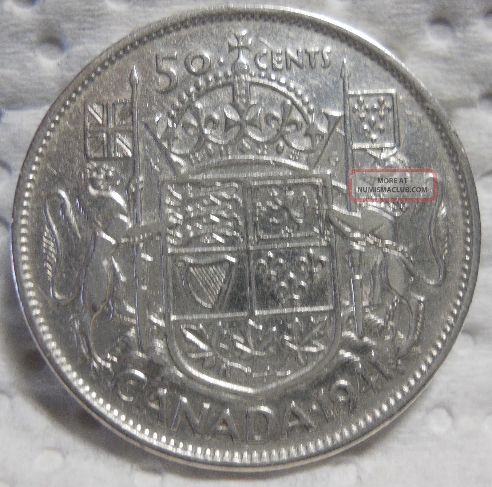1941 Canada Fifty Cents (georgivs Vi) Coins: Canada photo