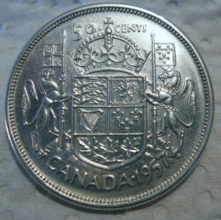 1957 Canada Fifty Cents (elizabeth Ii) photo